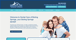 Desktop Screenshot of dentalcareofboilingsprings.com