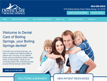 Tablet Screenshot of dentalcareofboilingsprings.com